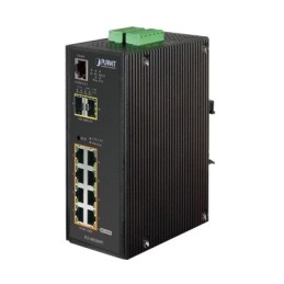 Switch Industrial Administrable Capa 2 8 puertos PoE Gigabit 802.3af/at 2 Puertos SFP de 1 / 2.5 Gigabit Entrada de Voltaje S