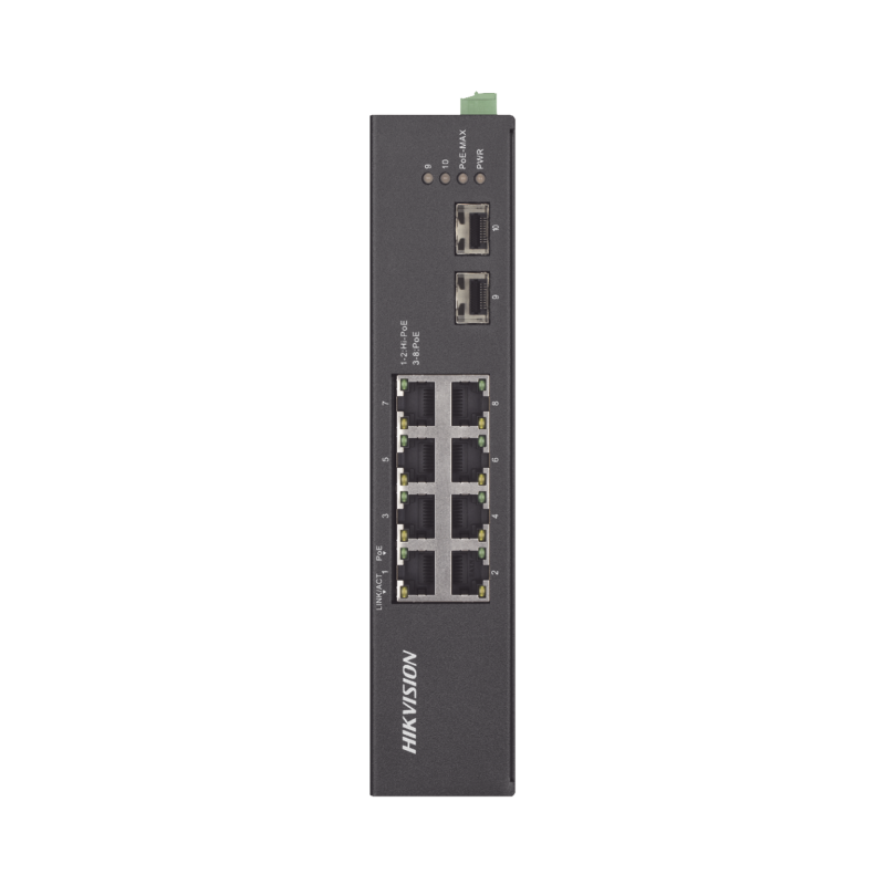 Switch Industrial No Administrable Gigabit / 6 PtosGigabit PoE+ 30 W + 2 PtosGigabit PoE++ 60 W / 2 PtosSFP / 120 W Total