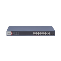 Switch Monitoreable PoE+ / 16 Ptos100 Mbps PoE+ / 2 Ptos1000 Mbps Uplink + 2 PtosSFP de Uplink / PoE hasta 300 Metros / Co