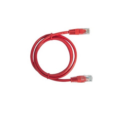 Cable de parcheo UTP Cat5e - 0.5 m - rojo