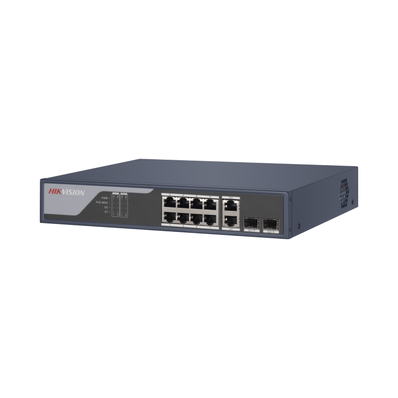 Switch PoE+ / Administrable / Uso en Rack 1 U / 8 PtosPoE+ / 2 PtosSFP / 2 PtosUplink Gigabit / Configuracion Remota desde