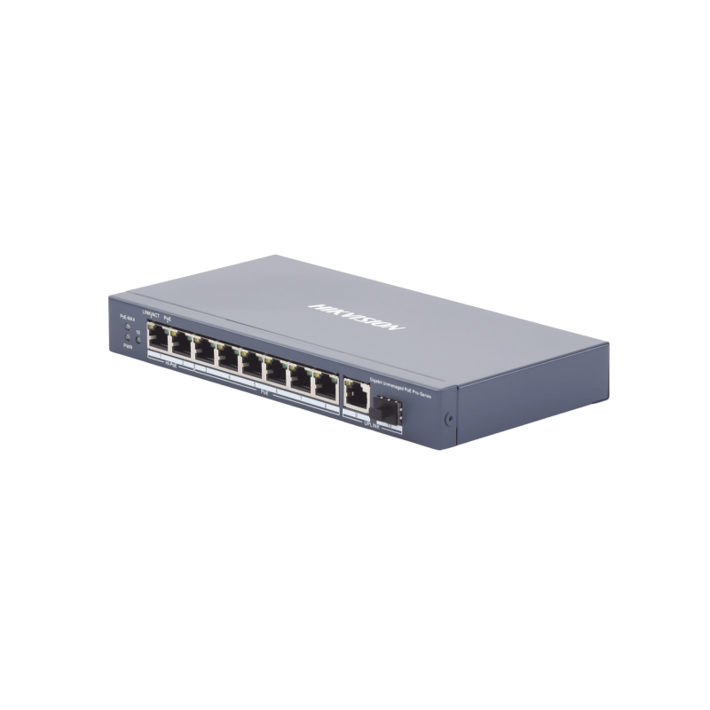 Switch PoE+ / No Administrable / 6 Ptos10/100/1000 Mbps PoE+ / 2 Ptos1000 PoE++90 W / 1 Puerto 1000 Mbps Uplink + 1 Puerto S