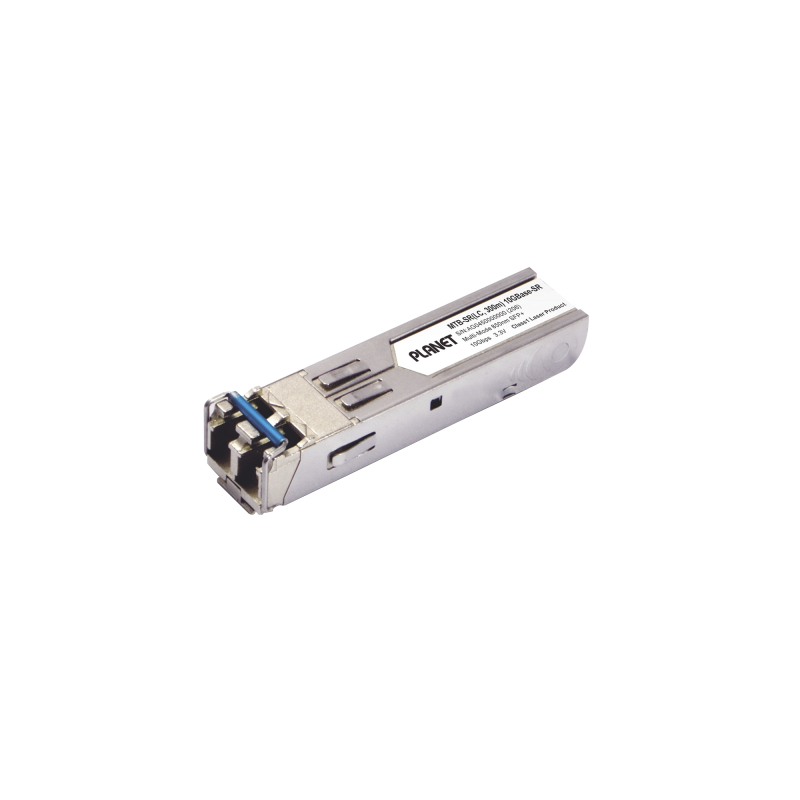 Transceptor Industrial SFP de 10 G Conector LC Fibra Multimodo Hasta 300 m Soporta temperaturas de -40 a 85°C.