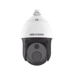 Camara PTZ IP Dual / Lente Termico 25 mm 384 X 288 / Lente optico 32X 2 MP / 100 mts IR / Termografia / WDR 120 dB / Exterior IP