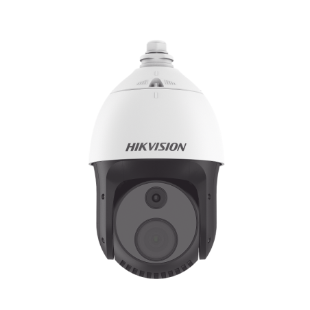 Camara PTZ IP Dual / Lente Termico 25 mm 384 X 288 / Lente optico 32X 2 MP / 100 mts IR / Termografia / WDR 120 dB / Exterior IP