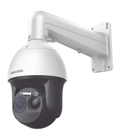 Camara PTZ IP Dual / Lente Termico 9mm / Lente optico 4 MP / 40X zoom / 200 mts IR / WDR 120dB / Exterior IP66 / MicroSD