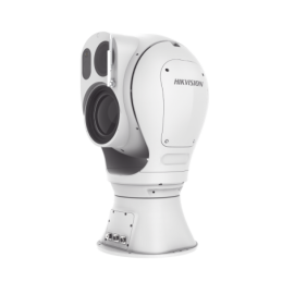 Camara PTZ Punta de Poste IP Dual / Lente Termico de 38 a 190 mm 1280 X 1024 / Lente Optico 100X zoom 2 MP / 3 Kms de IR Laser /