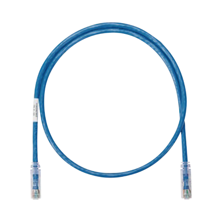 Cable de parcheo UTP Cat5e con plug modular en cada extremo - 1 ft. - Azul