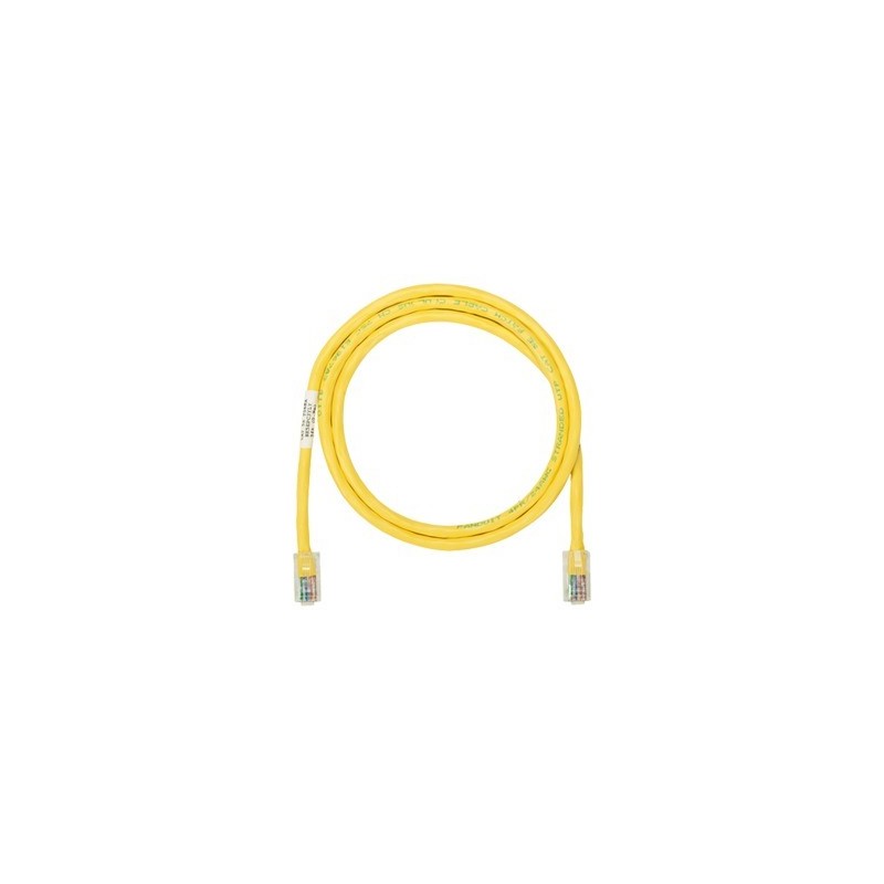 Cable de parcheo UTP Cat5e con plug modular en cada extremo - 1 m. - Amarillo