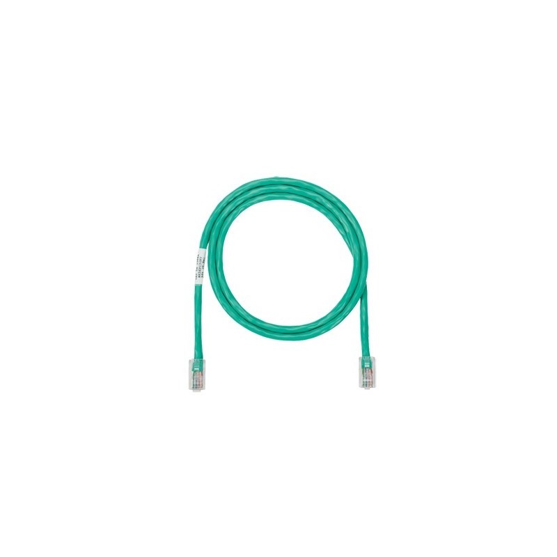 Cable de parcheo UTP Cat5e con plug modular en cada extremo - 1.5 m. - Verde