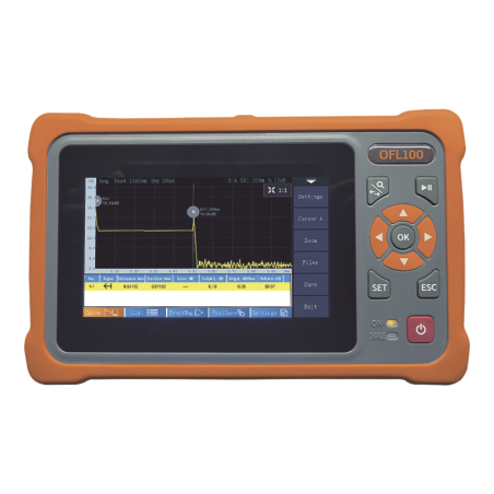 OTDR para pruebas en Enlaces de Fibra optica longitudes de onda 1310 y 1550 nm entrada SC/APC