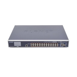 Switch Administrable L3 24 puertos Gigabit PoE 802.3bt 2 puertos 10G SFP+ Pantalla Tactil Fuente Redundante 600W