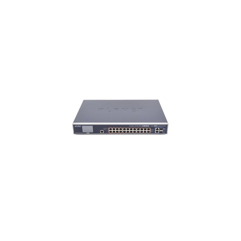 Switch Administrable L3 24 puertos Gigabit PoE 802.3bt 2 puertos 10G SFP+ Pantalla Tactil Fuente Redundante 600W