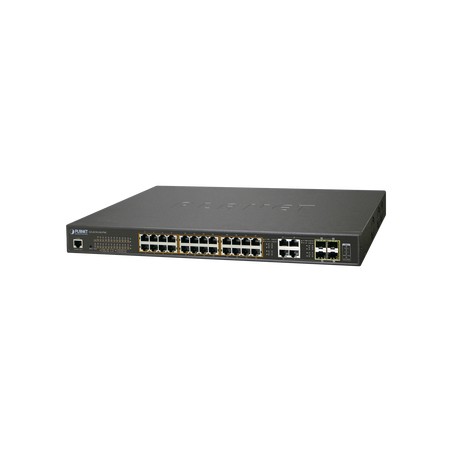 Switch Administrable L2 24 puertos 10/100/1000T c/Ultra PoE + 4 puertos combo Gigabit TP/SFP 600W