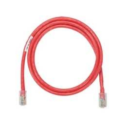 Cable de parcheo UTP Cat5e con plug modular en cada extremo - 3 m. - Rojo