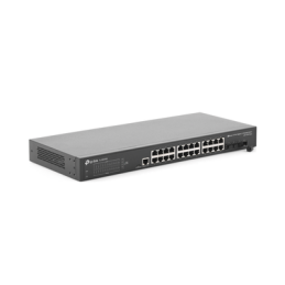 Switch Omada SDN Administrable / 24 puertos Gigabit y 4 puertos SFP+ / Funciones sFlow, QinQ y QoS / Administración centralizada