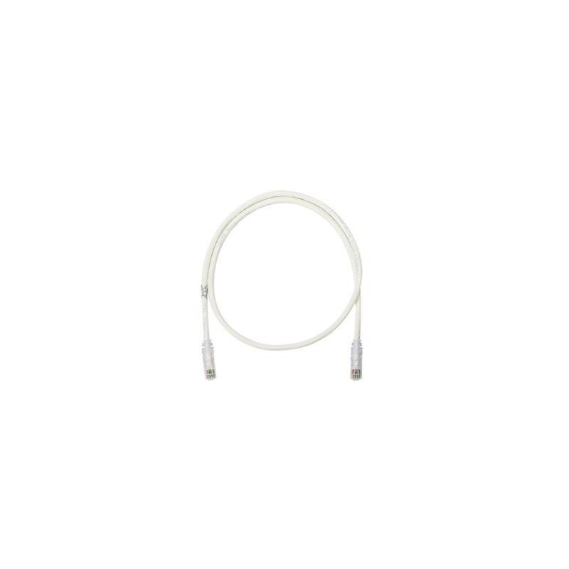 Cable de parcheo UTP Cat6 con plug modular en cada extremo - 1 m. - Blanco mate