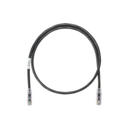 Cable de parcheo UTP Cat6 con plug modular en cada extremo - 1 m. - Negro