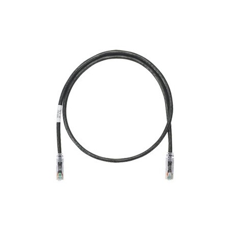 Cable de parcheo UTP Cat6 con plug modular en cada extremo - 1 m. - Negro