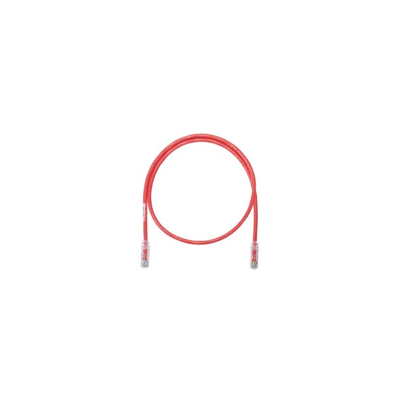 Cable de parcheo UTP Cat6 con plug modular en cada extremo - 1 m. - Rojo