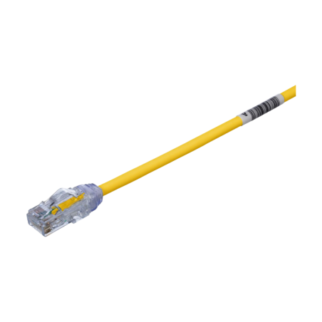 Cable de Parcheo UTP Cat6A CM/LSZH Diametro Reducido (28AWG) Amarillo 1ft