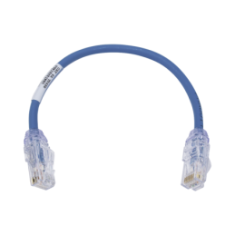 Cable de Parcheo UTP Cat6A CM/LSZH Diametro Reducido (28AWG) Azul 1ft