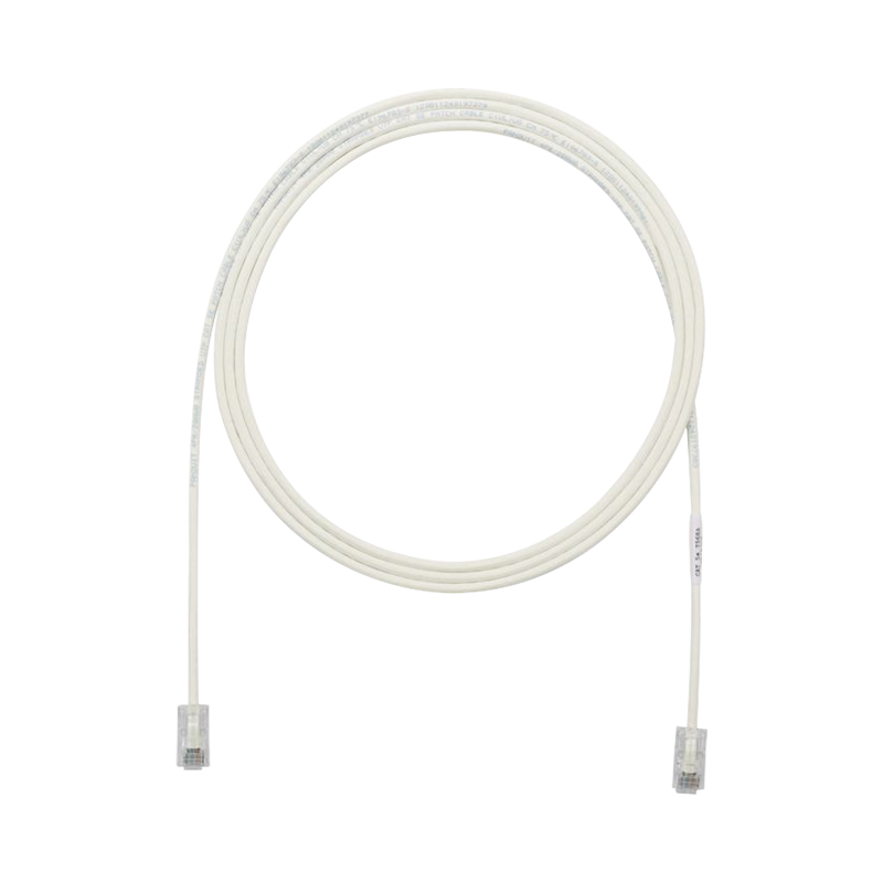 Cable de Parcheo UTP Cat6A CM/LSZH Diametro Reducido (28AWG) Blanco Mate 10 ft