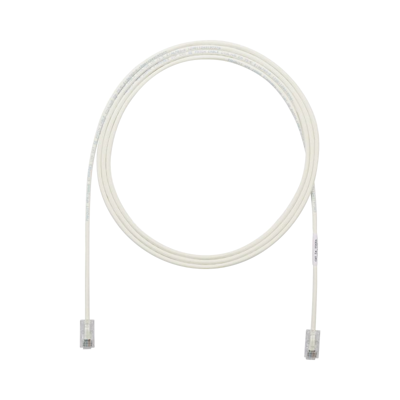 Cable de Parcheo UTP Cat6A CM/LSZH Diametro Reducido (28AWG) Blanco Mate 15ft