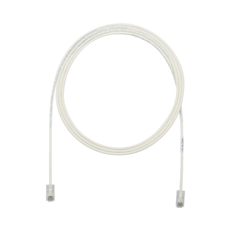 Cable de Parcheo UTP Cat6A CM/LSZH Diametro Reducido (28AWG) Blanco Mate 15ft