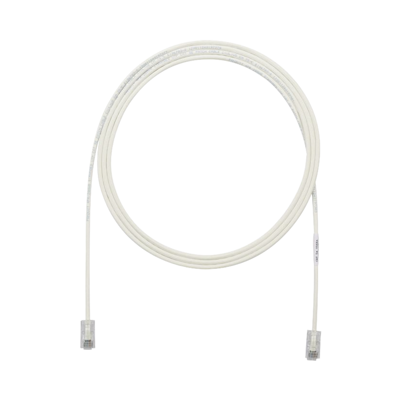 Cable de Parcheo UTP Cat6A CM/LSZH Diametro Reducido (28AWG) Blanco Mate 35 ft