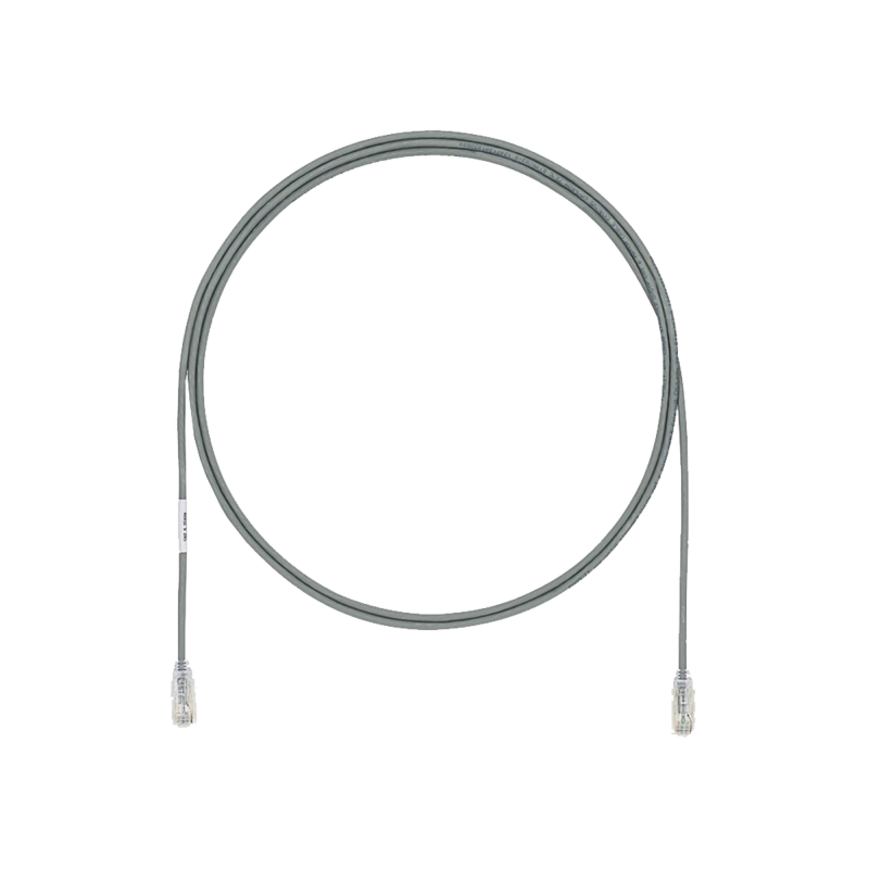 Cable de Parcheo UTP Cat6A CM/LSZH Diametro Reducido (28AWG) Gris 1 ft