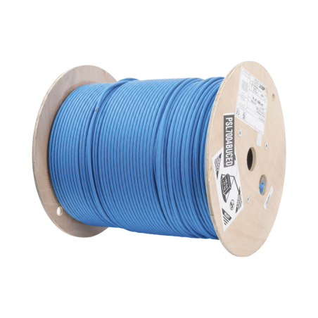 Bobina de Cable  Blindado S/FTP de 4 pares Cat7 Inmune a Ruido e Interferencias LSZH  Azul Bobina de 500 m