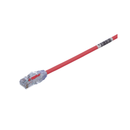 Cable de Parcheo UTP Cat6A CM/LSZH Diametro Reducido (28AWG) Rojo 10ft