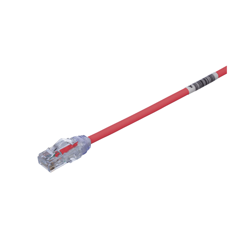 Cable de Parcheo UTP Cat6A CM/LSZH Diametro Reducido (28AWG) Rojo 10ft