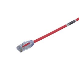 Cable de Parcheo UTP Cat6A CM/LSZH Diametro Reducido (28AWG) Rojo 1ft