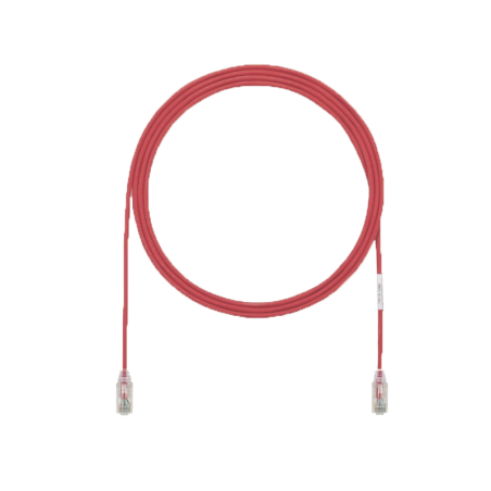 Cable de Parcheo UTP Cat6A CM/LSZH Diametro Reducido (28AWG) Rojo 5ft