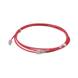 Cable de Parcheo UTP Cat6A CM/LSZH Diametro Reducido (28AWG) Rojo 7ft