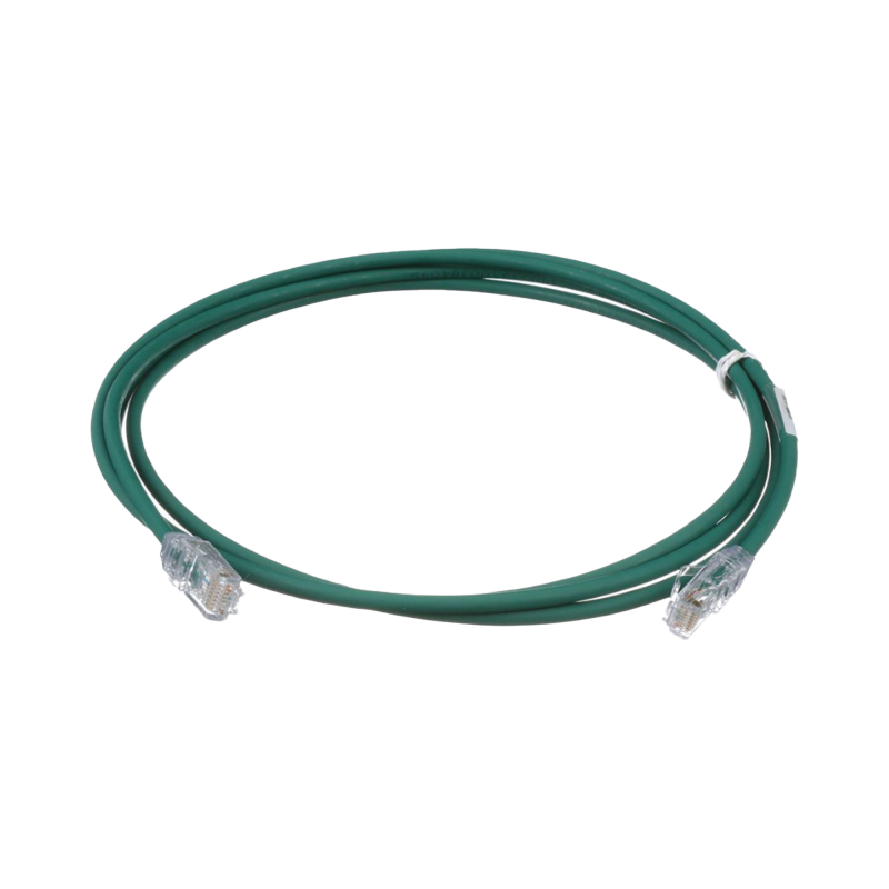 Cable de Parcheo UTP Cat6A CM/LSZH Diametro Reducido (28AWG) Verde 7ft