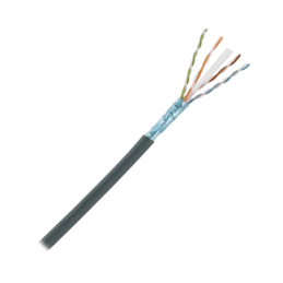 Bobina de Cable  Planta Externa con Gel de 4 pares Cat6A Blindado F/UTP Negro 305m