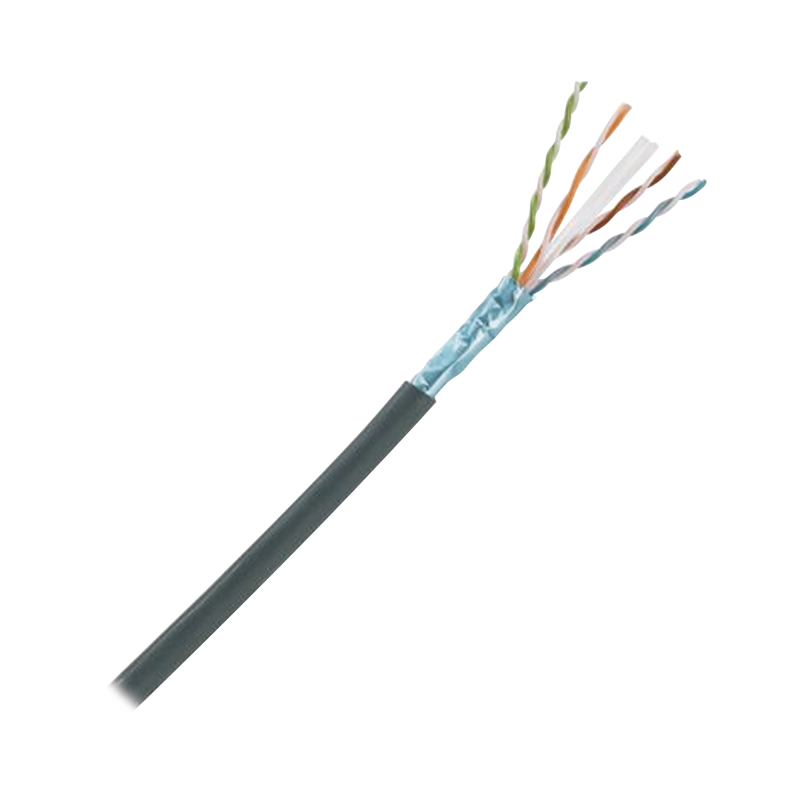 Bobina de Cable  Planta Externa con Gel de 4 pares Cat6A Blindado F/UTP Negro 305m