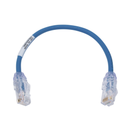 Cable de Parcheo UTP Cat6A Diametro Reducido (28 AWG) CM/LSZH Azul 8in (20.3cm)