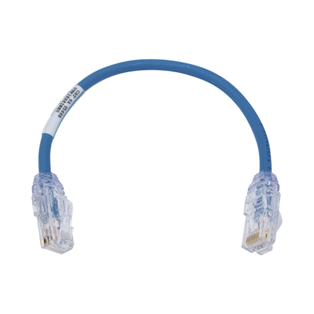 Cable de Parcheo UTP Cat6A Diametro Reducido (28 AWG) CM/LSZH Azul 8in (20.3cm)