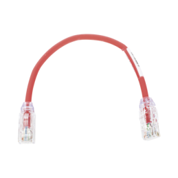 Cable de Parcheo UTP Cat6A Diametro Reducido (28 AWG) CM/LSZH Rojo 8in (20.3cm)