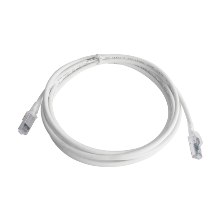 Cable de Parcheo Z-MAX Cat6A S/FTP CM/LS0H 10ft Blanco Version Bulk