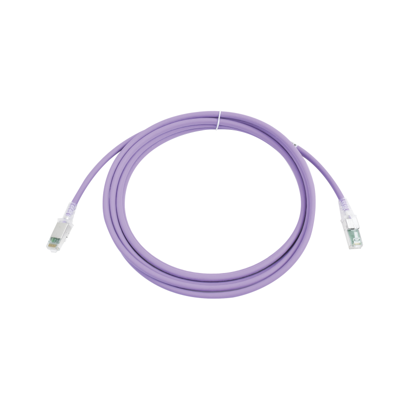 Cable de Parcheo Z-MAX Cat6A S/FTP CM/LS0H 10ft Violeta Version Bulk