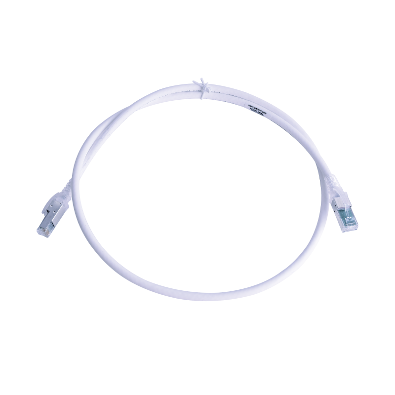 Cable de Parcheo Z-MAX Cat6A S/FTP CM/LS0H 3ft Blanco Version Bulk